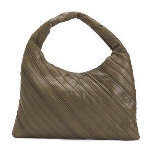 WALTER BAKER Leather Dakota Large Pleated Shoulder Bag